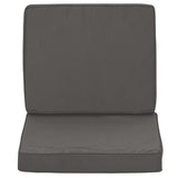 Outsunny Set of 2 Garden Seat and Back Cushion Set, Replacement Cushions for Outdoor Furniture with Seat Cushion and Back Cushion, Dark Grey