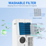 HOMCOM 14000 BTU Mobile Air Conditioner, 35m2, Smart Home WiFi, with Dehumidifier, Fan, 24H Timer, Window Kit, White
