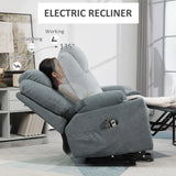 HOMCOM Lift-And-Recline Massage Armchair, with Heat - Grey