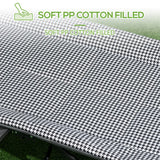 Outsunny Foldable Camp Bed, Padded Patio Camping Bed with Carry Bag, Magazine Bag and Cup Holder for Outdoor, Garden, Black