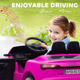 AIYAPLAY Audi Q8 e-tron Sportback Licensed 12V Ride on Car w/ Remote, 4 Spring Suspension Wheels, Headlights, Music, Horn - Pink