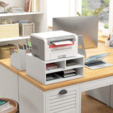 HOMCOM Three-Compartment Printer Storage Cabinet - White