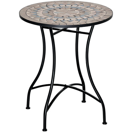 Outsunny 60cm Mosaic Outdoor Patio Table - Green