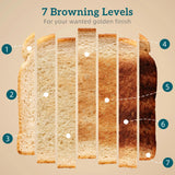 HOMCOM 4 Slice Toaster with 7 Browning Levels, Bread Toaster with Removable Crumb Tray, Grey
