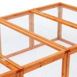 Pawhut Guinea Pigs Hutches W/ Mesh Wire, 181Lx100Wx 48H cm-Wood