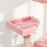 PawHut 173cm Cat Tree Scratching House, Activity Play Centre, Pink