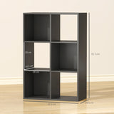 HOMCOM 6-Cube Bookshelf - Black