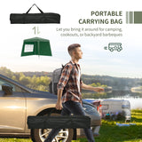 Outsunny 2.4 x 2.4m Two Wall Pop Up Gazebo - Green