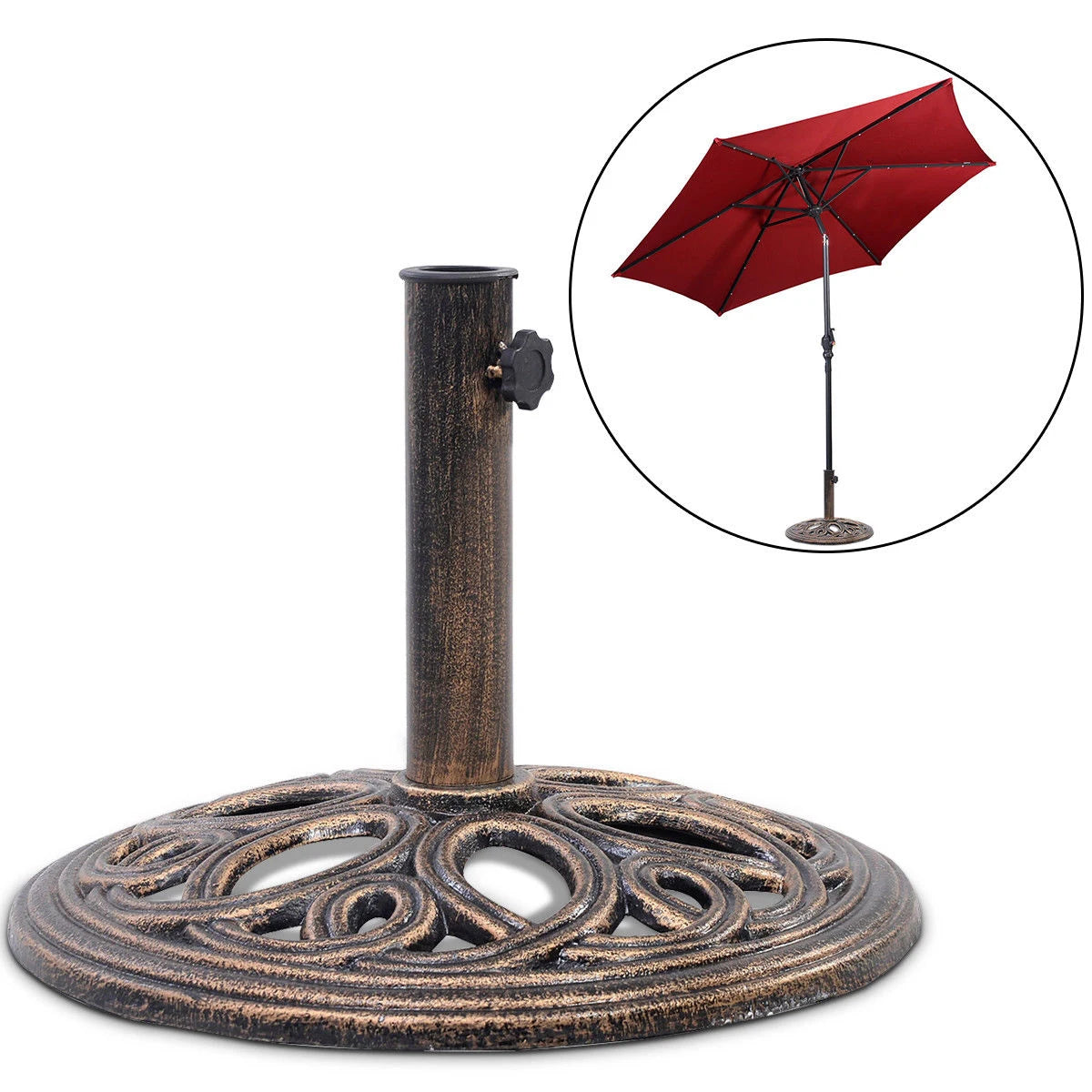 23-lbs 17 3/4 Inch Round Umbrella Base Stand