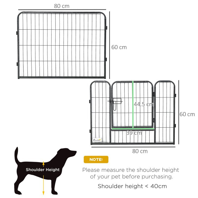 PawHut 12 Panels Heavy Duty Puppy Playpen, for Small Dogs, Indoor and Outdoor Use - Silver