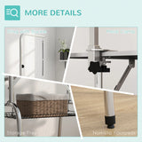 PawHut Foldable Dog Grooming Table Pet Drying Table with Adjustable Arm Non-Slip Rubber Tabletop Aluminium Alloy Edge Stainless Steel Bar Sling 94.5 x 55 x 81cm Black