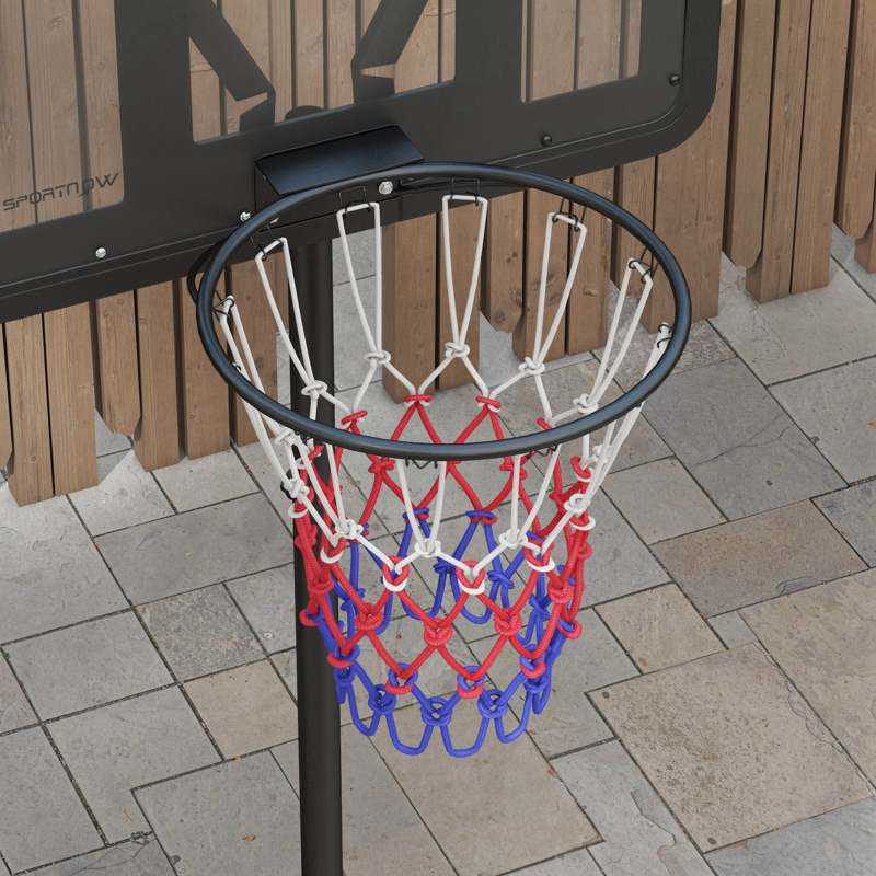 SPORTNOW Height Adjustable Basketball System, Freestanding Basketball Hoop and Stand w/ Wheels, 167-228cm