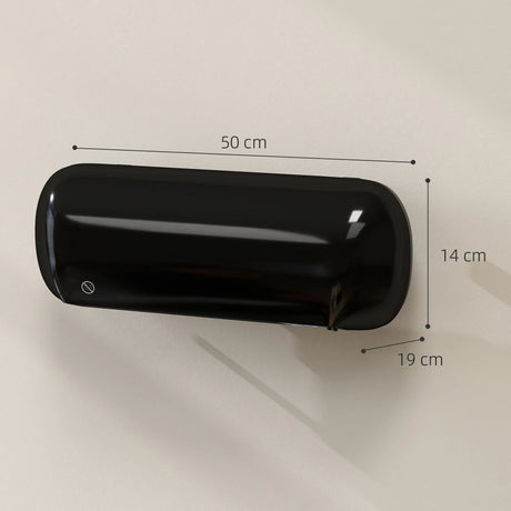 HOMCOM 2000W Ceramic Electric Heater with Fan, Adjustable Thermostat, Wall Mounted - Black