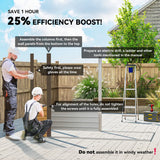 Outsunny 3.7 x 7.9ft Galvanised Steel Shed, with Latched Door and Padlock - Oak