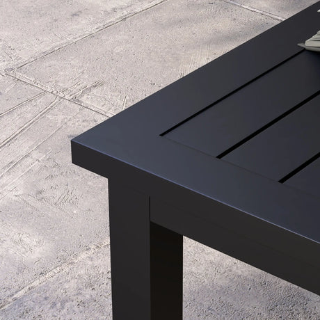 Outsunny 100cm x 60cm Aluminium Outdoor Coffee Table - Black