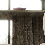 HOMCOM Folding Dining Table, Drop Leaf Table with 2-Tier Shelves, Rolling Casters, for Small Spaces, Kitchen, Grey