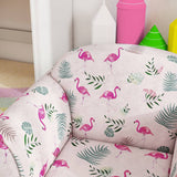 AIYAPLAY Kids Armchair with Flamingo Design, Wooden Frame, for Bedroom, Playroom, Kids Room, Pink