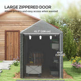 Outsunny 179 x 120cm Temporary Garden Shed, with Accessories - Dark Grey