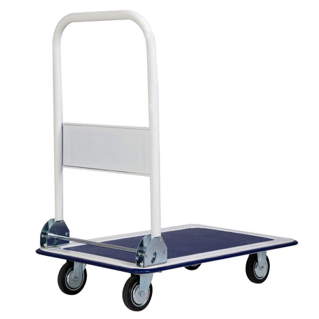 Folding Push Cart Dolly with 360 Degree Swivel Wheels for Garage/Kitchen