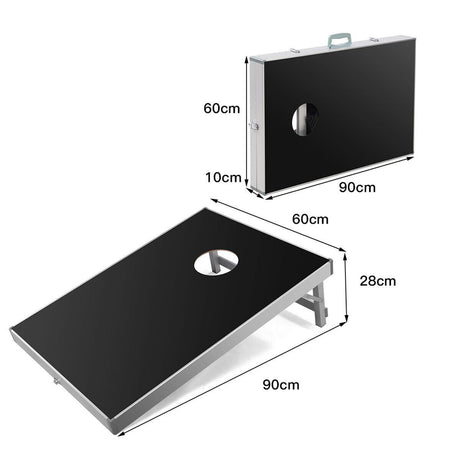 Cornhole Set with Foldable Design & Side Handle for Easy Movement