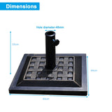 Patio Market Umbrella Base with Adjustable Screw Mechanism for Garden