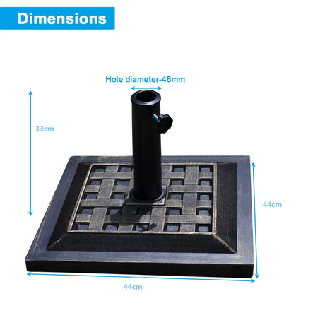 Patio Market Umbrella Base with Adjustable Screw Mechanism for Garden