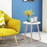 Multifunctional Round Side End Table with Modern Design for Living Room/Bedroom/Office