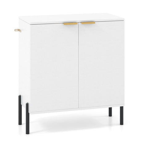 2-Door Buffet Cabinet with Anti-Tipping Kits for Dining Living Room Entryway-White