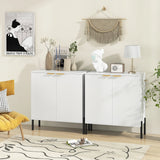 2-Door Buffet Cabinet with Anti-Tipping Kits for Dining Living Room Entryway-White