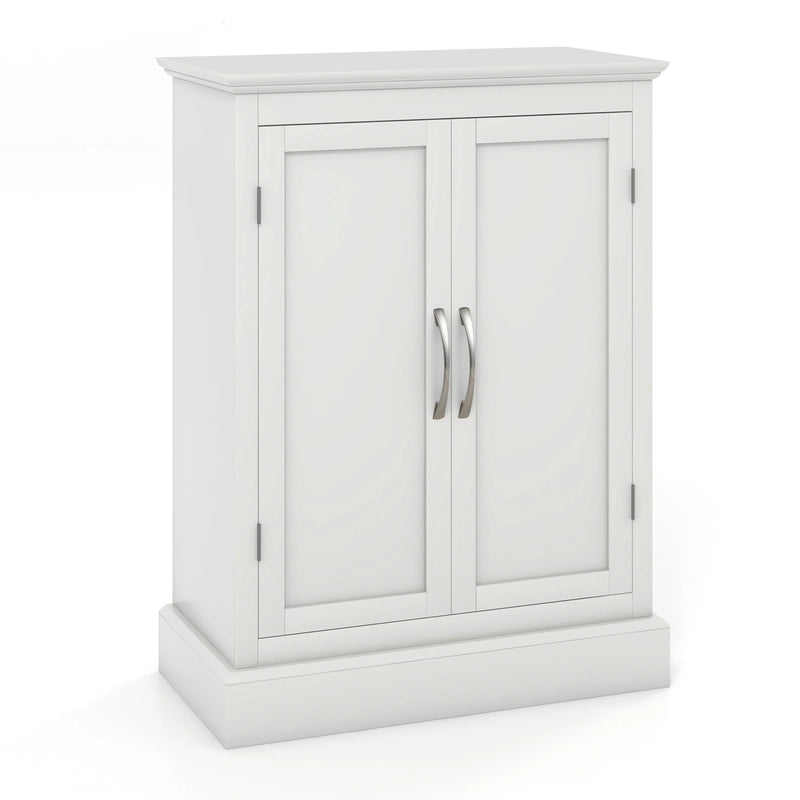 Bathroom Floor Cabinet with Adjustable Shelves & Anti-toppling Device