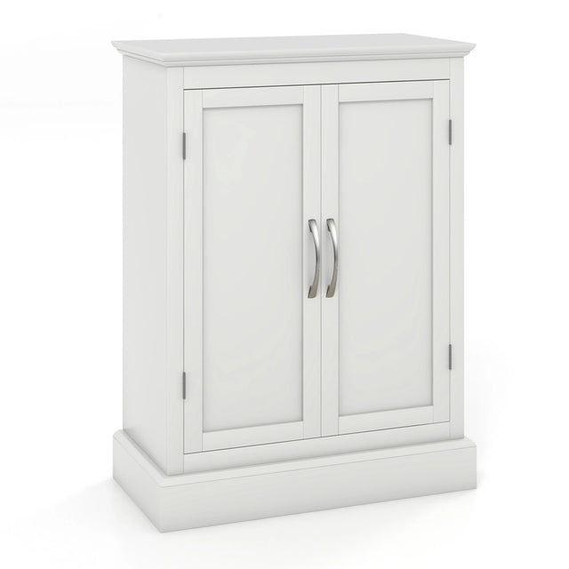 Bathroom Floor Cabinet with Adjustable Shelves & Anti-toppling Device