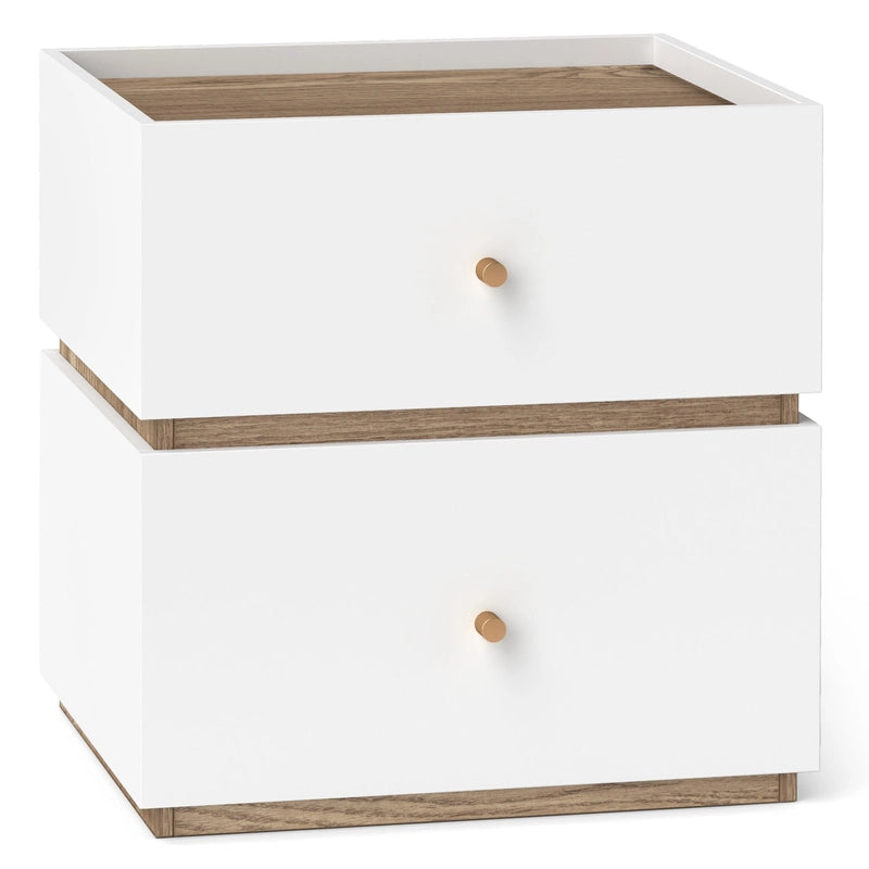 2-Drawer Modern Nightstand with Storage for Living Room Bedroom