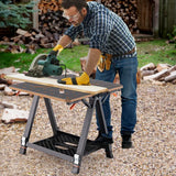 2-in-1 Folding Work Table and Sawhorse with 454 kg Max Load