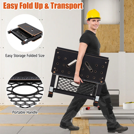 2-in-1 Folding Work Table and Sawhorse with 454 kg Max Load