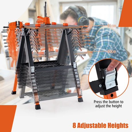 2-in-1 Folding Work Table and Sawhorse with 454 kg Max Load