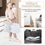2-In-1 Portable Baby Rocker with Adjustable Backrest and Safety Belt-Grey