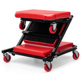 Assembly table 2-in-1 folding workshop table 93 x 42 x 14.5 cm black + red
