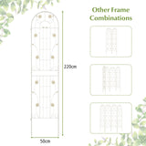 2 Pack 86.5 x 20 Inches Metal Garden Trellis for Climbing Plants-White