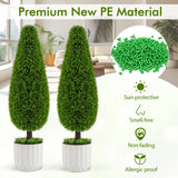 2 Pack 90cm Artificial Cedar Teardrop Shaped Bush-Green