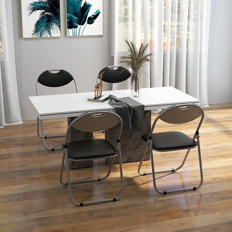 2/4/6 Pieces Portable Folding Dining Chairs Set with Carrying Handles-Set of 2