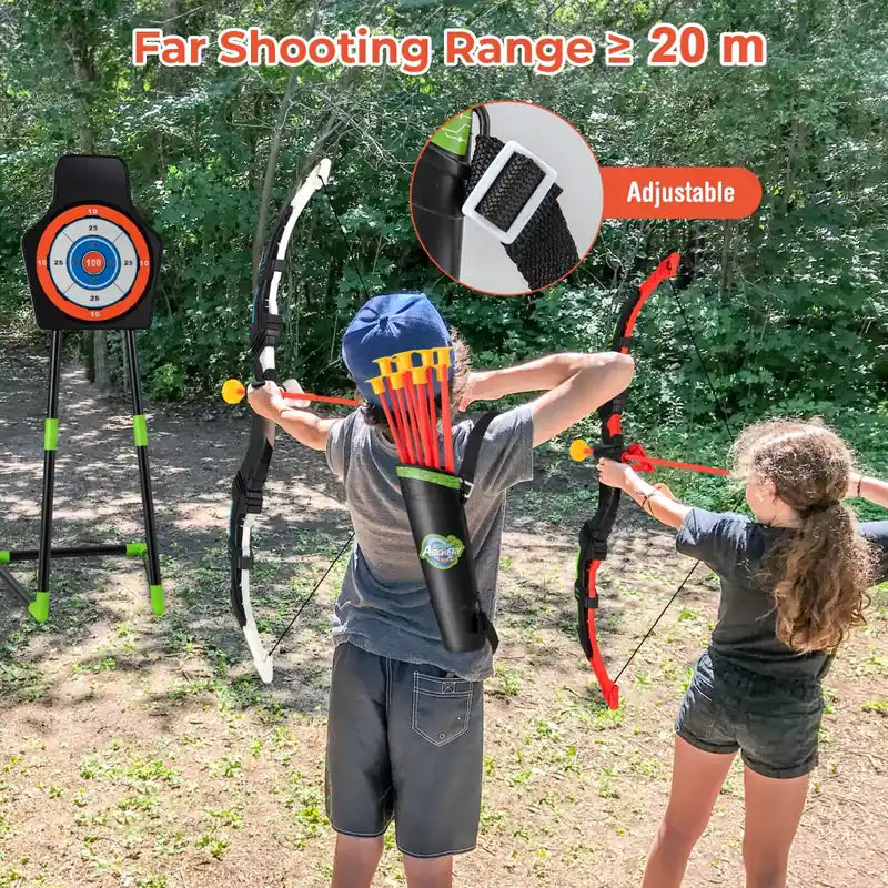 2 Pack Kids Bow and Arrow Set LED Illuminated Archery Toy Set