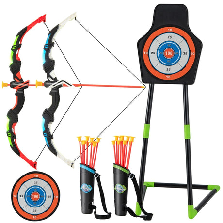 2 Pack Kids Bow and Arrow Set LED Illuminated Archery Toy Set