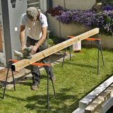 2 x sawhorse work trestle foldable scaffolding trestle can hold up to 500 kg 96.5 x 47 x 76 cm