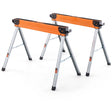 Set of 2 sawhorses, foldable, portable workhorses, load capacity up to 500 kg