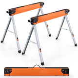 Set of 2 sawhorses, foldable, portable workhorses, load capacity up to 500 kg