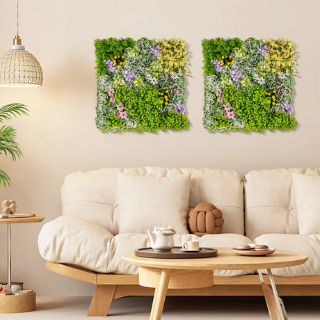 50 x 50 cm 3D Hanging Succulents with 10 Types of Mixed Faux Plants