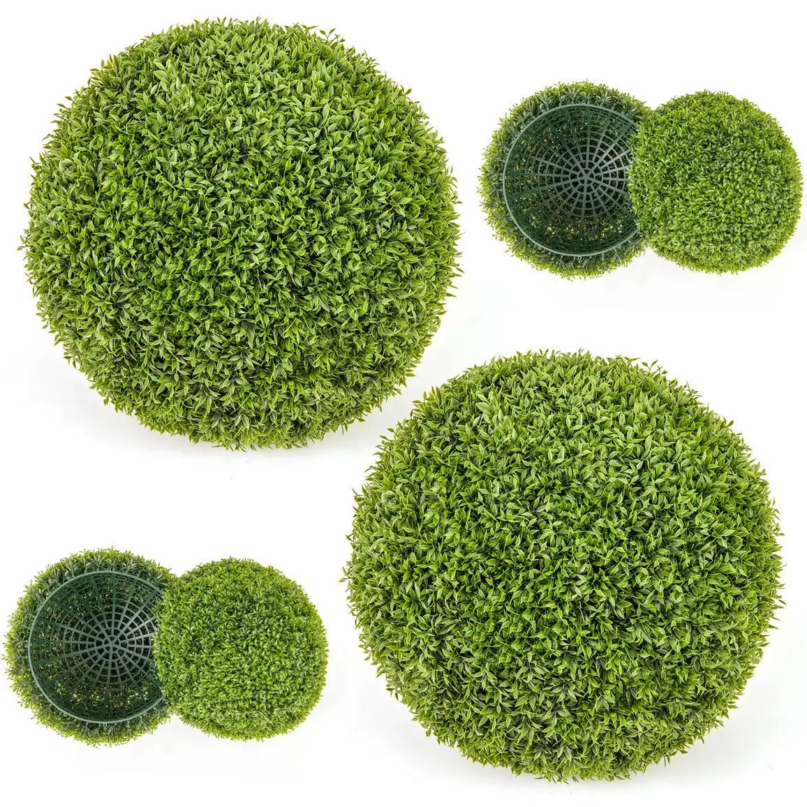 2 Pieces Artificial Plant Boxwood Topiary Ball-M