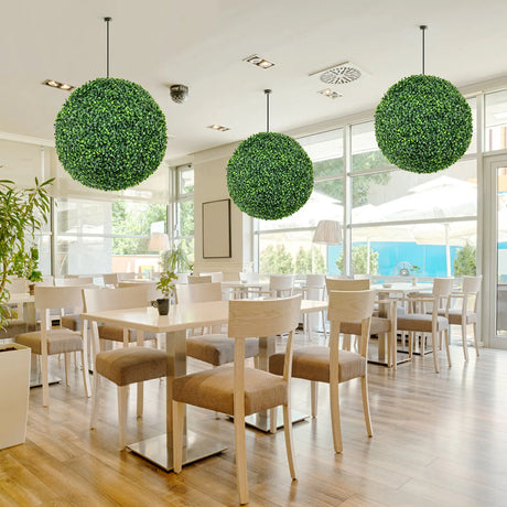 2 Pieces 39CM/50CM Artificial Decorative Plant Milan Grass Ball-M
