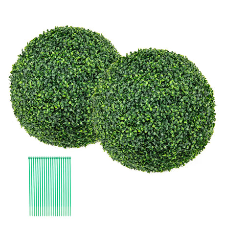 2 Pieces 39CM/50CM Artificial Decorative Plant Milan Grass Ball-M