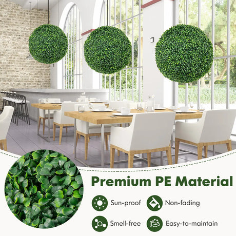 2 Pieces 39CM/50CM Artificial Decorative Plant Milan Grass Ball-M